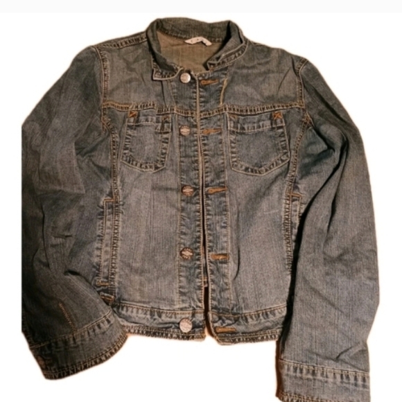 CAbi Denim Jean Jacket Women's Medium Western Gorpcore Rodeo Preppy - Picture 5 of 5